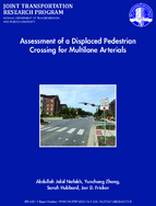 Assessment of a Displaced Pedestrian Crossing for Multilane Arterials