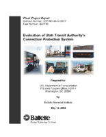 Evaluation of Utah Transit Authoritys Connection Protection system