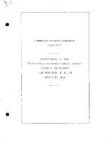 Interstate Commerce Commision Report of the Accident  Investigation Occuring on the WINSTONSALEM SB HIGH ROCK NC