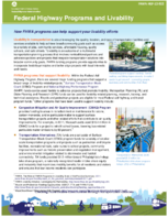 Federal Highway Programs and Livability