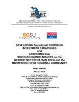 Developing TranslinkeD Corridor Investment Strategies and Assessing Their SocioEconomic Impacts on the Detroit Metropolitan Area and the Northwest Ohio Regional Community