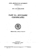 Part 24 Mechanic Certificates