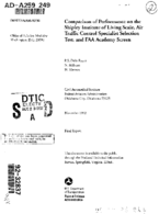 Comparison of Performance on the Shipley Institute of Living Scale Air Traffic Control Specialist Selection Test and FAA Academy Screen