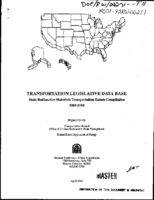 Transportation legislative data base  state radioactive materials transportation statute compilation 19891993