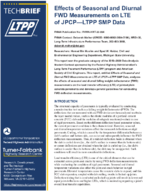 Effects of Seasonal and Diurnal FWD Measurements on LTE of JPCPLTPP SMP Data tech brief