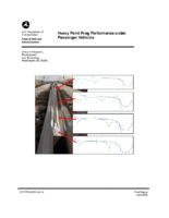 Heavy point frog performance under passenger vehicles  final report