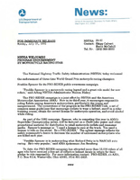 NHTSA Welcomes Program Endorsement by Motorcycle Racing Star