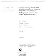 Ophthalmic Requirements and Considerations for the en Route Air Traffic Control Specialist An Ergonomic Analysis of the Visual Work Environment