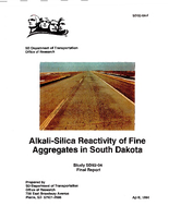 AlkaliSilica Reactivity of Fine Aggregates in South Dakota