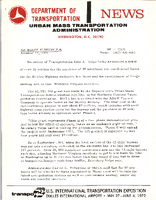 Department of Transportation News Urban Mass Transportation Administration DOT 22671