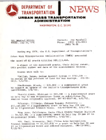 Department of Transportation News Urban Mass Transportation Administration UMTA 7658