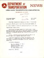 Department of Transportation News Urban Mass Transportation Administration DOT12668