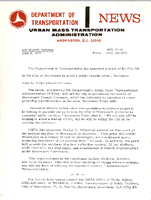Department of Transportation News Urban Mass Transportation Administration UMTA 7248