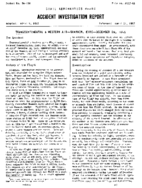 Investigation of Aircraft Accident TRANSCONTINENTAL AND WESTERN AIR SHANNON EIRE 19461228