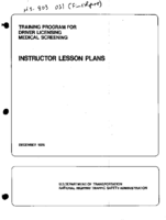 Training program for driver licensing medical screening  instructor lesson plans
