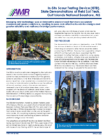 InSitu Scour Testing Device ISTD State Demonstrations of Field Soil Tests Gulf Islands National Seashore MS