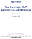 Appendices Clear Roads Project 1803 Evaluation of SSI and WSI Variables