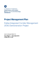 Project management plan  Dallas Integrated Corridor Management ICM demonstration project