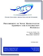 Procurement of novel microanalysis equipment for construction materials