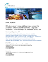 Effectiveness of various public private partnership pavement rehabilitation treatments A big data informatics survival analysis of pavement service life  final report