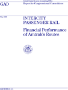 Intercity passenger rail  financial performance of Amtraks routes