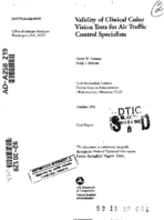 Validity of Clinical Color Vision Tests for Air Traffic Control Specialists