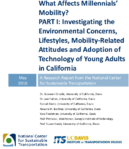 What Affects Millennials Mobility Part I Investigating the Environmental Concerns Lifestyles MobilityRelated Attitudes and Adoption of Technology of Young Adults in California