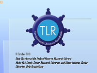 Data at the Federal Reserve Research Library from Research Support to Acquisitions