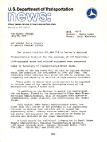 US Department of Transportation News Office of Assistant Secretary for Governmental and Public Affairs UMTA 4079 DOT Awards 108 Million to Denver Transit System
