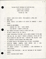 Talking Points Prepared for Secretary Dole Virginia Smith Luncheon