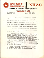 Department of Transportation News Urban Mass Transportation Administration UMTA 73115