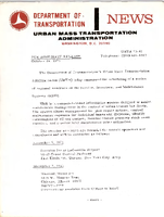 Department of Transportation News Urban mass Transportation Administration UMTA 7391