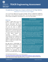 Precipitation and Temperature Impacts on Rock and Soil Slope Stability Interstate I77 in Carroll County Virginia