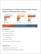 Development of a Surface Transportation Impact Factor for Winter Severity Indices