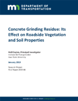 Concrete Grinding Residue Its Effect on Roadside Vegetation and Soil Properties