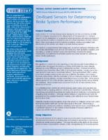 Onboard Sensors for Determining Brake System Performance Brief