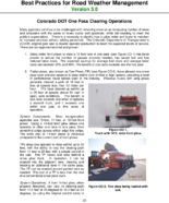 Best Practices for Road Weather Management Version 30 Colorado DOT One Pass Clearing Operations
