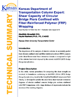 Kansas Department of Transportation Column Expert Shear Capacity of Circular Bridge Piers Confined with FiberReinforced Polymer FRP Wrapping