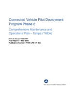 Connected Vehicle Pilot Deployment Program Phase 2  Comprehensive Maintenance And Operations Plan  Tampa Thea