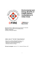 Environmental and energy benefits of freight delivery consolidation in urban area