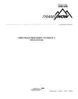 Video image processing to create a speed sensor