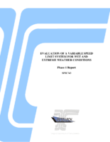 Evaluation of a variable speed limit system for wet and extreme weather conditions  phase 1 report