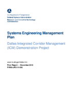 Systems engineering management plan  Dallas Integrated Corridor Management ICM demonstration project