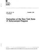 Evaluation of the New York State 21 Enforcement Program
