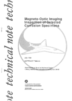 Magnetooptic imaging inspection of selected corrosion specimens  technical note