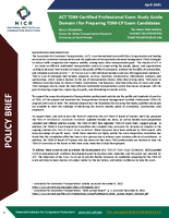 ACT TDMCP Transportation Demand ManagementCertified Professional Exam Study Guide Domain I for Preparing TDMCP Exam Candidates Brief