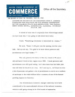 Secretary of Commerce John T Connor Speeches July 1965