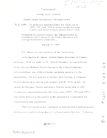 Assistant Secretary of Transportation for Policy and International Affairs Charles D Baker March 1969