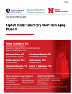 Asphalt Binder Laboratory ShortTerm Aging  Phase II