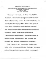 Deputy Secretary of Transportation Mortimer Downey Speeches July 1993